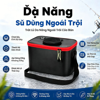 (TX)Xô Cá Gấp Được EVA Đa Chức Năng Thùng Đựng Cá Đi Câu Chuyên Đồ Câu Lure chông mục