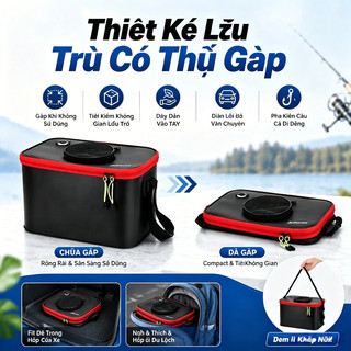 (TX)Xô Cá Gấp Được EVA Đa Chức Năng Thùng Đựng Cá Đi Câu Chuyên Đồ Câu Lure chông mục