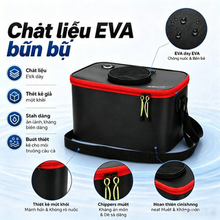 (TX)Xô Cá Gấp Được EVA Đa Chức Năng Thùng Đựng Cá Đi Câu Chuyên Đồ Câu Lure chông mục