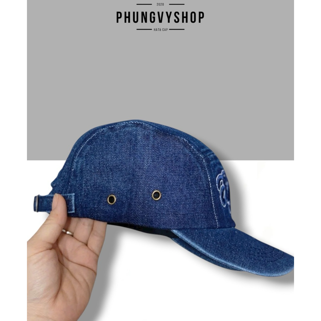 Mũ nón lưỡi trai denim unisex nam nữ PHUNGVYSHOP- / Kết Lớn JEAN SIGNATURE /