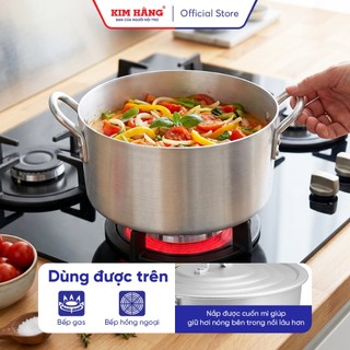 Nồi Nhôm ĐB Kim Hằng Quai Tròn Xi Bóng - mã lẻ (size 16cm -> 22cm)