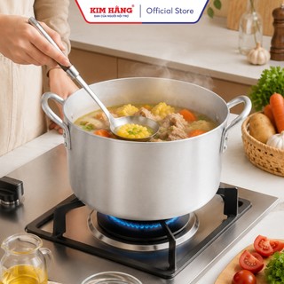 Nồi Nhôm ĐB Kim Hằng Quai Tròn Xi Bóng - mã lẻ (size 16cm -> 22cm)