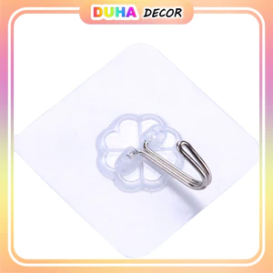 Set 100 Móc Dán Tường 6x6cm – Trong Suốt, Siêu Dính, Chịu Lực Tốt DUHA 095
