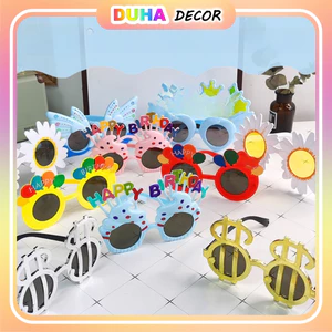 Combo 10 Kính Sinh Nhật Happy Birthday Cupcake | Phụ Kiện Decor Sinh Nhật Giá Rẻ DUHA 096