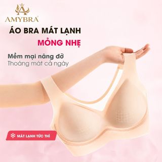 Áo Ngực Nữ Đúc Su Không Gọng – Áo Lót Nữ Chống Lộ Viền Co Giãn Mềm Mịn Thoáng Mát AMYBRA A606