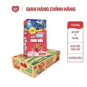 Sữa trái cây KUN vị dâu.cam.nho.nhiệt đới thùng 48 hộp x 110ml