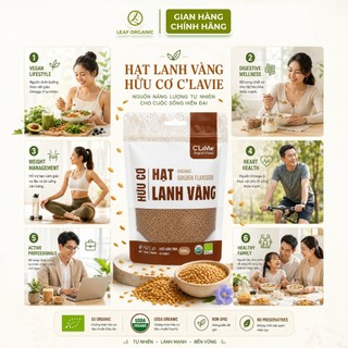 Hạt lanh vàng, lanh nâu hữu cơ C'LaVie 200g