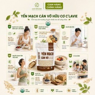 Yến mạch cán vỡ hữu cơ C'LaVie