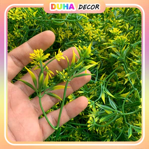 Combo 100g Cỏ Điểm Cỏ Móc Cúc Họa Mi Lá Hồng Lá Táo Hoa Giả Nhựa Làm Hoa Trang Trí Handmade DUHA 142