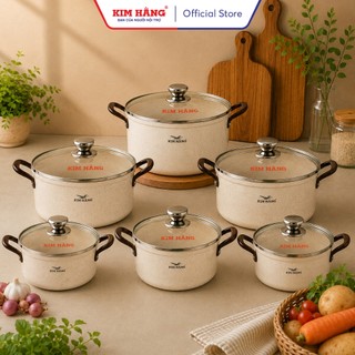 Nồi nhôm Ceramic Thanh Xuân chống dính đế từ Kim Hằng