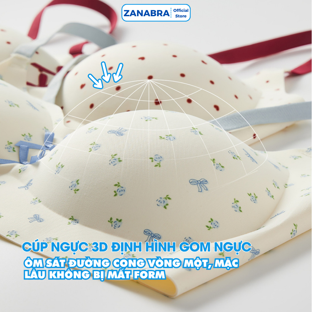 [Hàng Mới Về] Áo ngực, Áo lót bra nữ su đúc cúp V đệm ngực mềm mại gom quả tôn dáng Tàng Hình không lộ viền ZANABRA A967