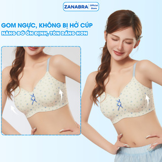 Áo Ngực Nữ Su Thạch Không Gọng Mút Mỏng Mềm Mịn, Áo Lót Nữ Họa Tiết Xinh Xắn Ôm Ngực Tôn Dáng ZANABRA A967