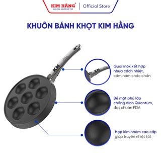 Khuôn đổ bánh khọt, bánh căn chống dính Kim Hằng (kèm nắp)