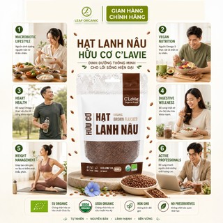 Hạt lanh vàng, lanh nâu hữu cơ C'LaVie 200g