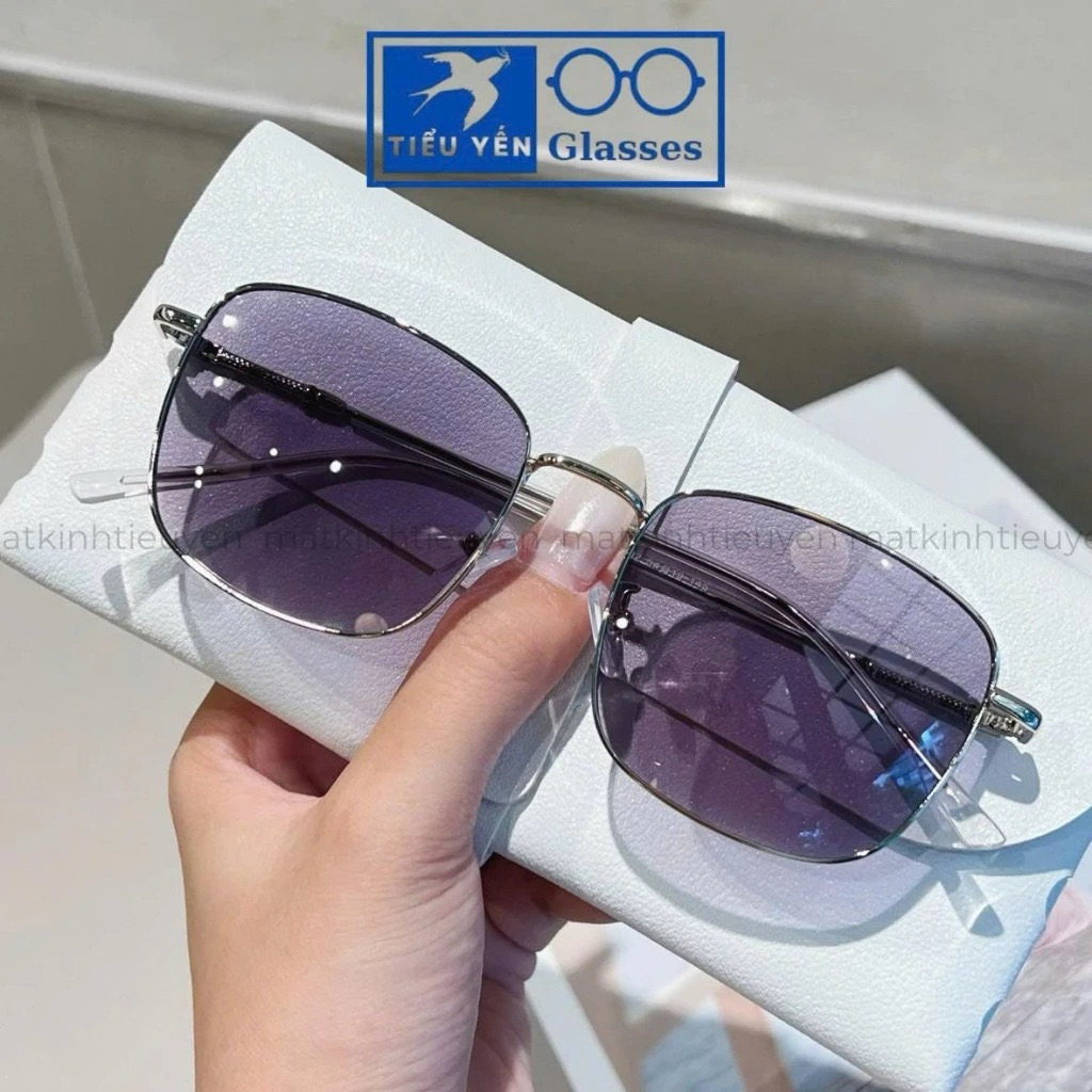 [Tròng Đổi Màu] Kính Cận TiTannium đổi màu khi ra nắng Tròng Kính chống tia UV400 , chất liệu ko gỉ phù hợp nam nữ