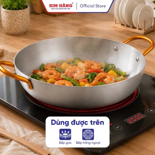 Chảo nhôm quai vàng Kim Hằng (size 18 -> 30cm)