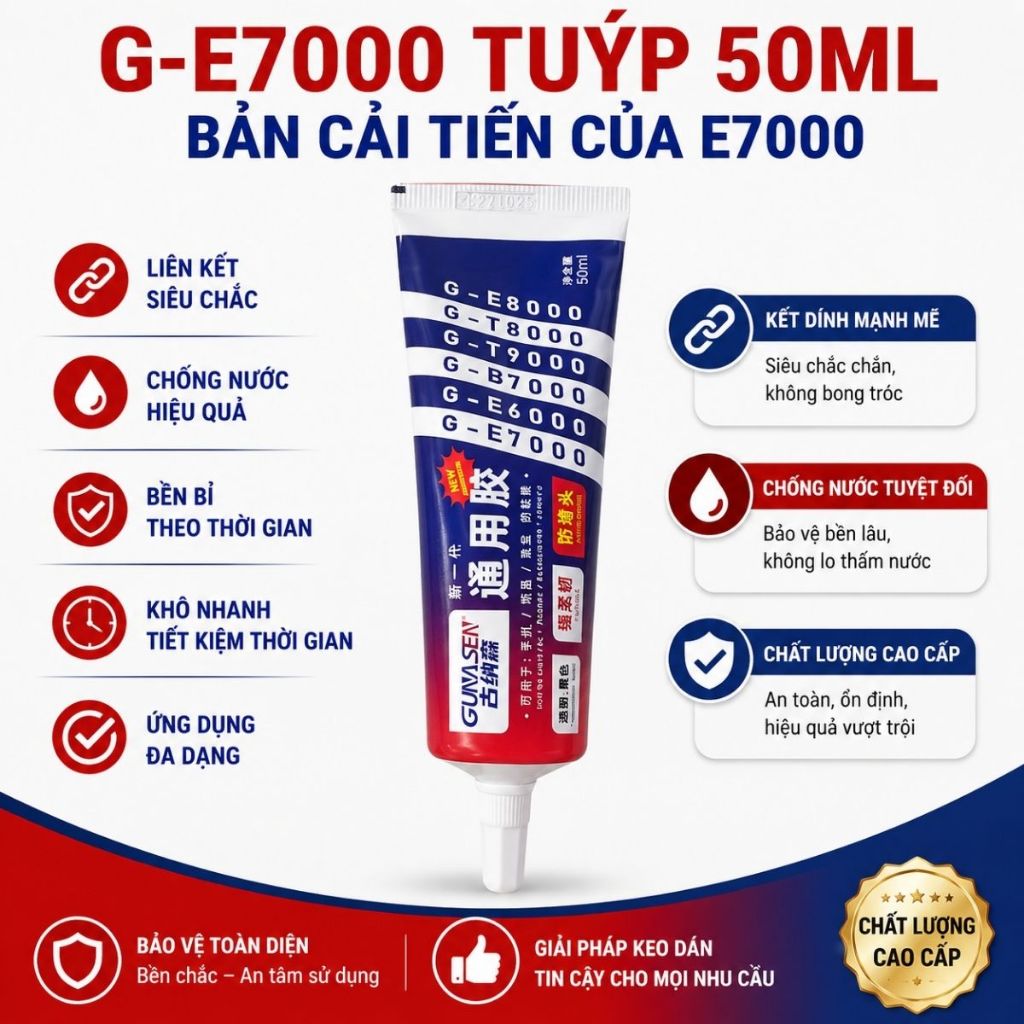 Keo dán đính đá trong suốt E7000 dán đá dán vải trang trí đồ handmade đa năng khô nhanh 50ml 110ml