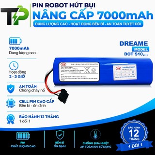( DUNG LƯỢNG 7000 mAh ) PIN ROBOT HÚT BỤI NÂNG CẤP  DREAME BOT S10 BẢO HÀNH 9 THÁNG