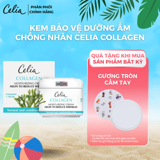 Kem Bảo Vệ Dưỡng Ẩm Chống Nhăn Collagen Celia 50ml - Tái Tạo Da, Làm Mờ Nếp Nhăn, Dưỡng Ẩm