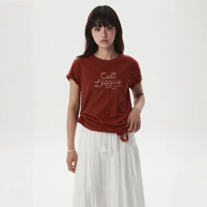 Áo Thun WHO.A.U Chain Embroidery T-Shirt_WHRAG2471F