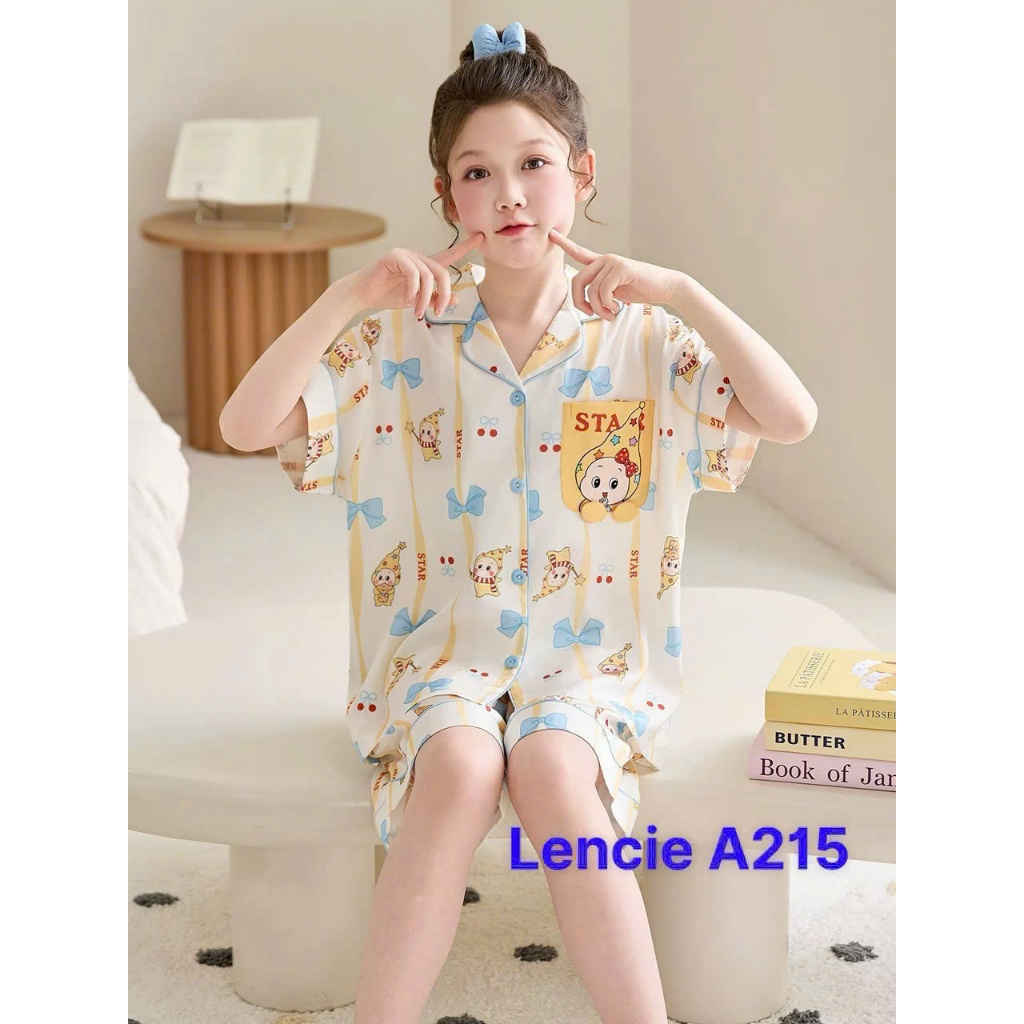 Đồ bộ pijama bé gái chất lụa Latin mặc nhà, mềm mát, thấm hút tốt, thiết kế xinh xắn