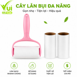 Bộ Cây Lăn Bụi Quần Áo, Lông Chó Mèo GD179 - Cây Lăn Bụi Ga Giường, Chăn Màn Kèm Cuộn Lõi 10cm