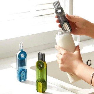 BÀN CHẢI VỆ SINH 3IN1 ĐA NĂNG – COMBO 2 CÁI – CỌ RỬA BÌNH NƯỚC ỐNG HÚT NẮP LY XOAY 360° LÀM SẠCH SÂU