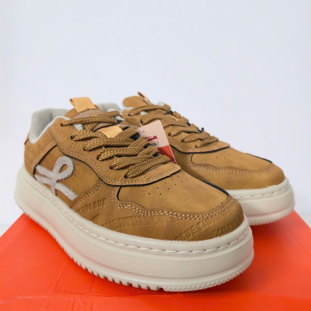 Giày Sneaker Lituo Sport Casual Unisex Nâu Kem - PH0036