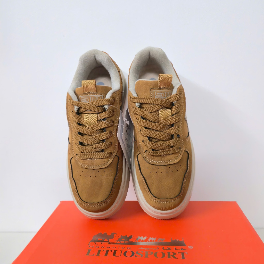 Giày Sneaker Lituo Sport Casual Unisex Nâu Kem - PH0036