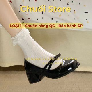 Giày lolita nữ da PU tổng hợp dệt vải đế cao su dễ thương đáng yêu nữ tính nhẹ nhàng