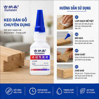 Keo Dán Gỗ Siêu Chắc Khô Nhanh Chống Nước Chuyên Dán Gỗ Tủ Gỗ Nội Thất Đồ Gỗ Đa Năng 20G