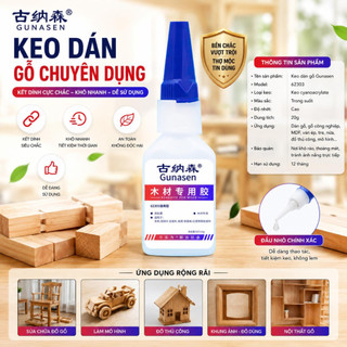 Keo Dán Gỗ Siêu Chắc Khô Nhanh Chống Nước Chuyên Dán Gỗ Tủ Gỗ Nội Thất Đồ Gỗ Đa Năng 20G