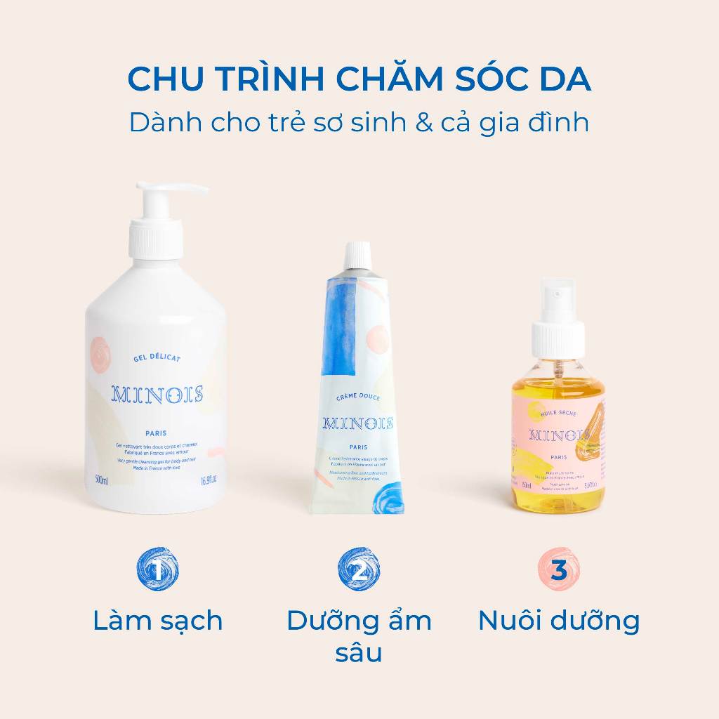 Dầu dưỡng khô đa năng Minois Paris Dry Oil 150ml