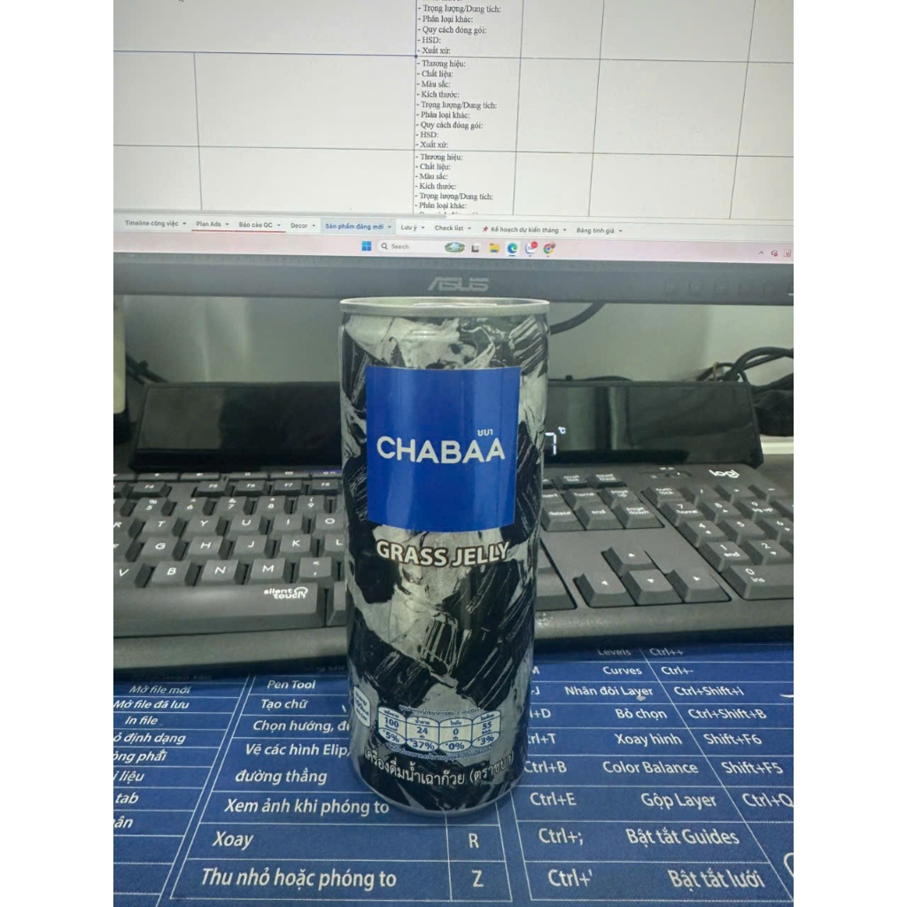 [Thùng 24 Lon / Lốc 6 Lon] Nước Sương Sáo Thạch Chabaa Thái Lan 230ml - Grass Jelly Drink Thanh Mát