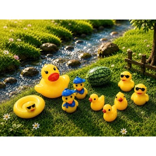 Set Charm Phao Vịt Dưa Hấu Vịt Vàng Mùa Hè Kính Đen Siêu Ngầu Trang Trí Dép 3D Dễ Thương Phụ Kiện Cute Cao Cấp Hot Trend