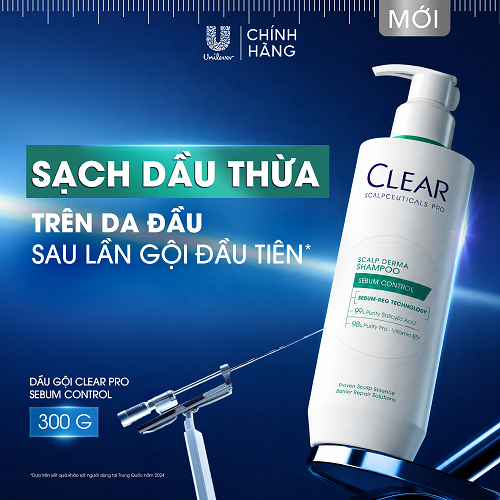 Dầu gội kiềm dầu nhờn Clear Scalpceuticals Pro Sebum Control 300G