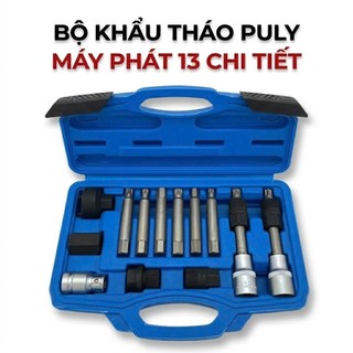Bộ khẩu tháo puly máy phát, tuýp cảo puly máy phát 13 chi tiết