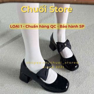 Giày lolita nữ da PU tổng hợp dệt vải đế cao su dễ phối đồ dịu dàng nhẹ nhàng thanh lịch