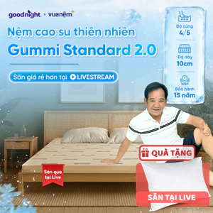 Nệm Cao Su Thiên Nhiên Gummi Standard 2.0 10cm Vua Nệm, Đệm cao su, Vua Nệm