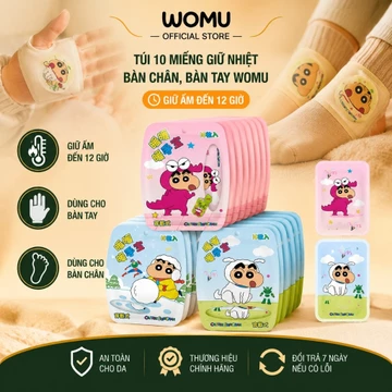 Combo 30 Miếng Dán Ngải Cứu Giữ Nhiệt Womu Tự Nóng, Giữ Ấm 12h Chân Tay, Giảm Đau Nhức,Ngăn Cảm Lạnh