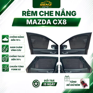Rèm che nắng xe Mazda Cx8 2019 - HIỆN NAY - hít nam châm cao cấp, vừa khít 4 cửa xe