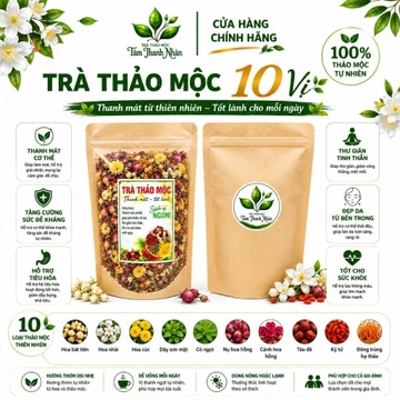 [TRÀ 10 VỊ] Trà sơn mật hồng sâm mix hoa nhài cỏ ngọt hoa cúc vàng, hoa hồng giải nhiệt làm mát cở thể ngủ ngon