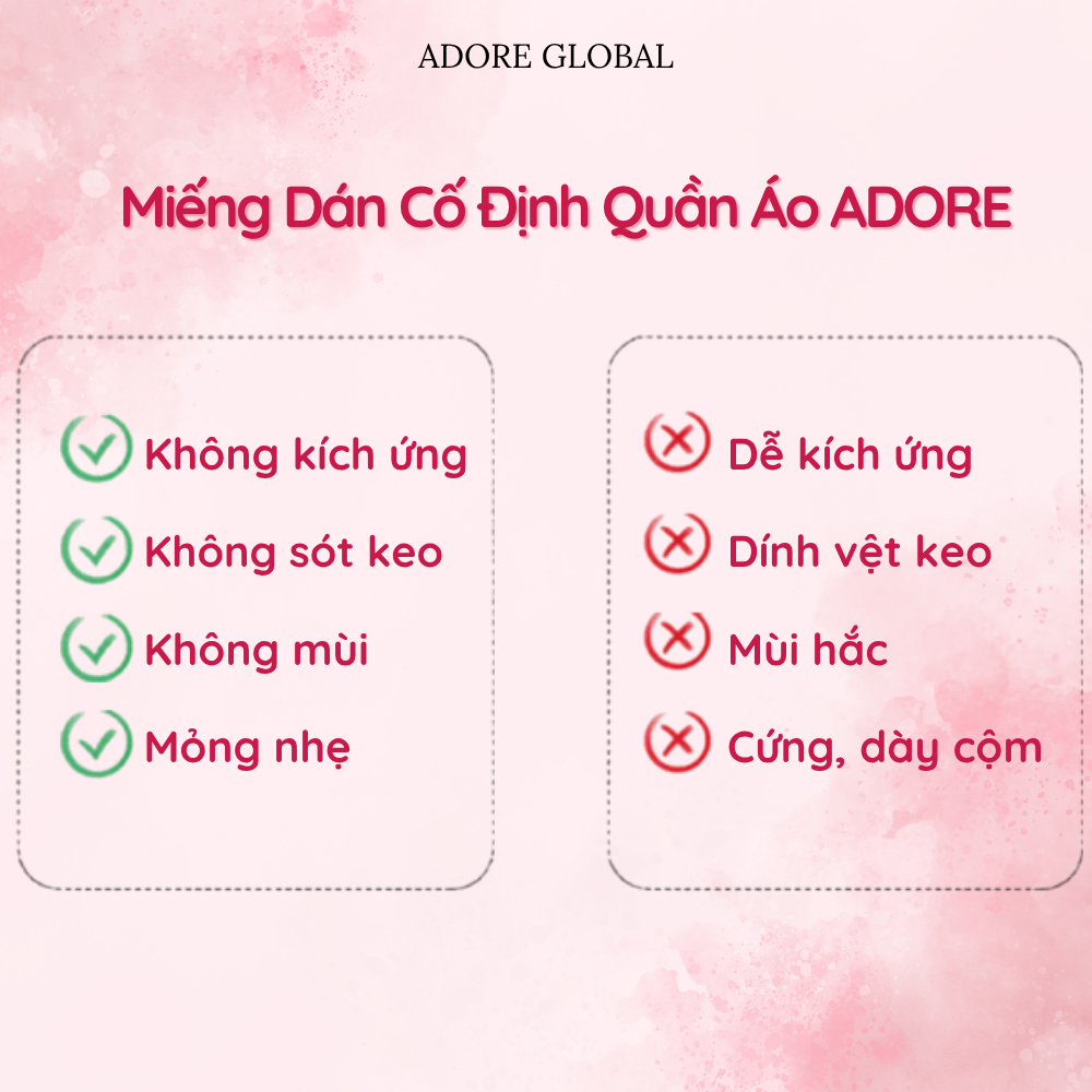 Miếng Dán Cố Định Quần Áo Adore - Đa Năng Tiện Lợi, Cứu Cánh Mọi Outfit