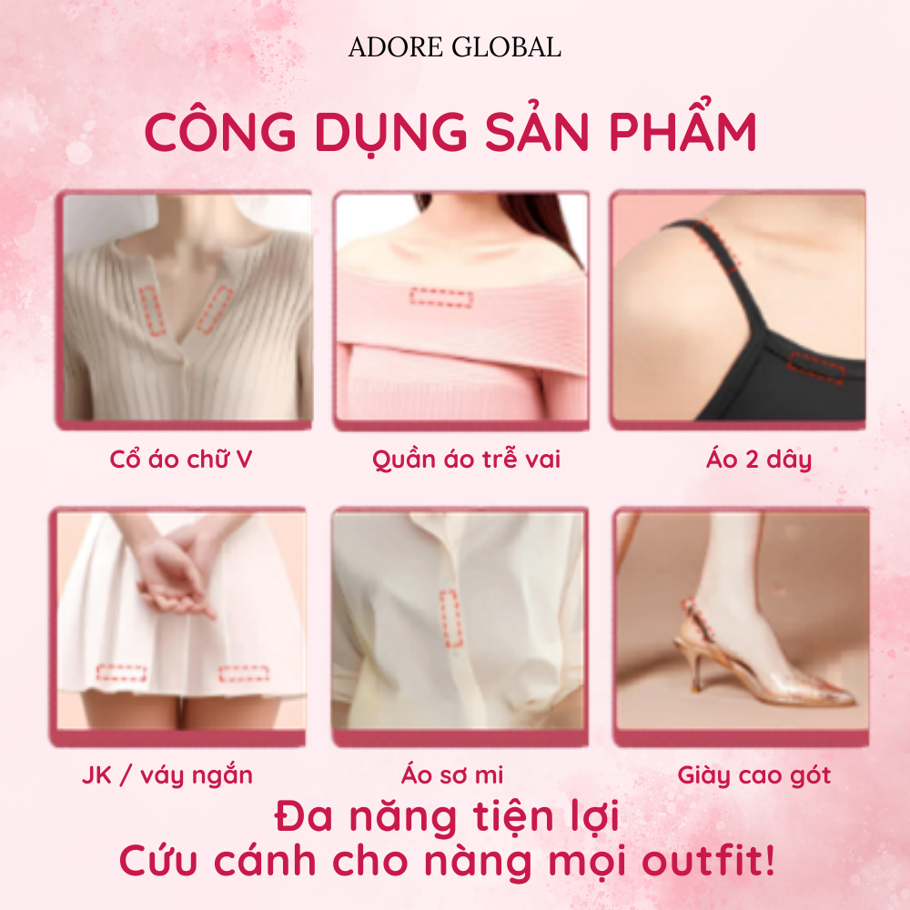 Miếng Dán Cố Định Quần Áo Adore - Đa Năng Tiện Lợi, Cứu Cánh Mọi Outfit