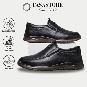 Giày Lười Nam FASASTORE – Giày Lười Da Microfitber Lịch Lãm, Đế Nguyên Khối Êm Chân Cực Bền