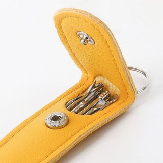 SET 6 Dụng Cụ Lấy Ráy Tai Bằng Thép Không Gỉ Kèm Túi Đựng Dụng Cụ Vệ Sinh Tai Dành Cho Gia Đình