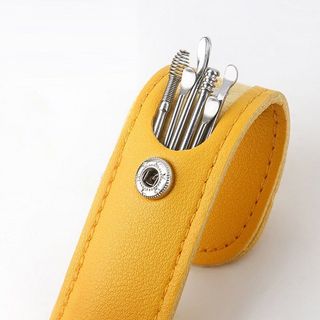 SET 6 Dụng Cụ Lấy Ráy Tai Bằng Thép Không Gỉ Kèm Túi Đựng Dụng Cụ Vệ Sinh Tai Dành Cho Gia Đình