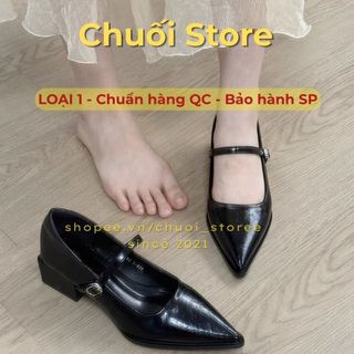 Giày lolita nữ da PU tổng hợp dệt vải đế cao su dễ thương nhẹ nhàng nữ tính thanh lịch