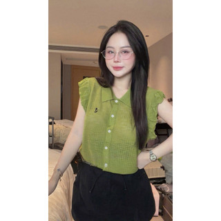 •𝙆𝙞𝙣𝙜𝙨𝙝𝙤𝙥𝙗𝙚𝙖𝙪𝙩𝙮•Áo Giấy Cánh Tiên Cổ Bẻ QC