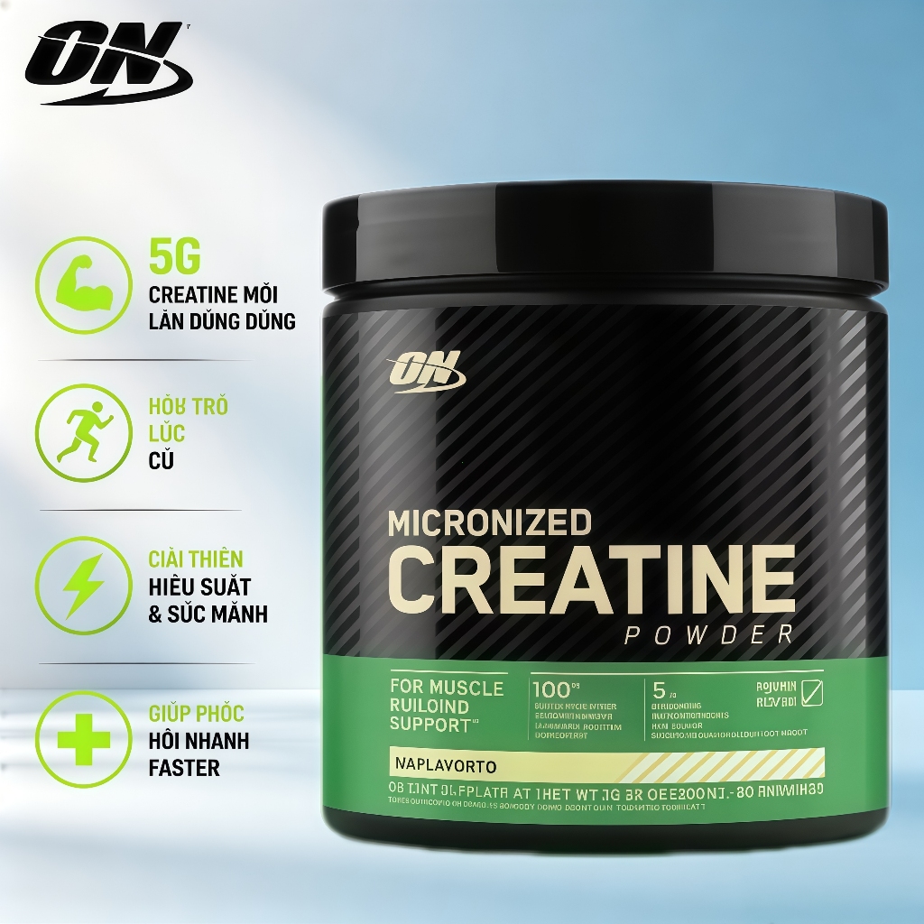 ON bột creatine siêu mịn  300g Tăng Cơ Nhanh, Nâng Sức Bền Tập Luyện